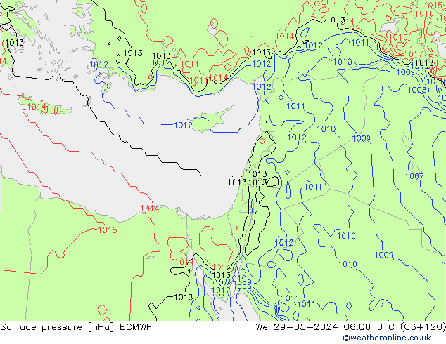 приземное давление ECMWF ср 29.05.2024 06 UTC