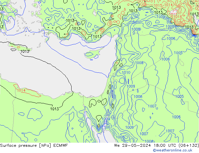 Pressione al suolo ECMWF mer 29.05.2024 18 UTC