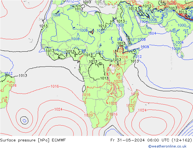 ciśnienie ECMWF pt. 31.05.2024 06 UTC