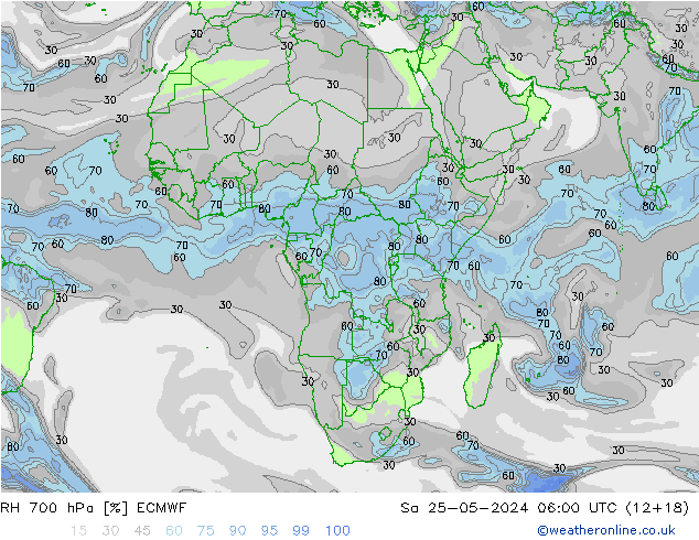 RV 700 hPa ECMWF za 25.05.2024 06 UTC