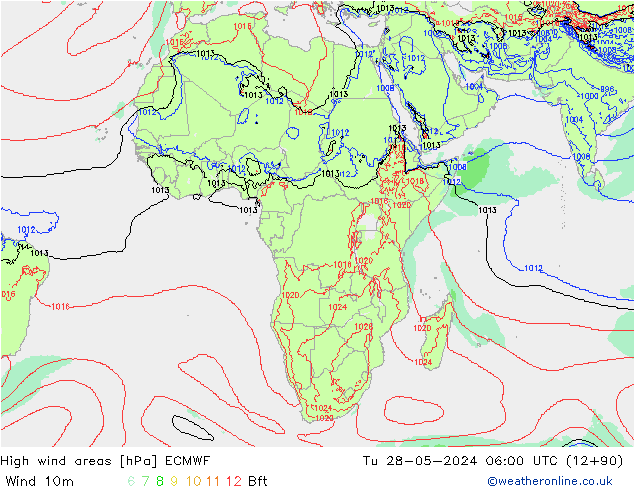 High wind areas ECMWF Tu 28.05.2024 06 UTC