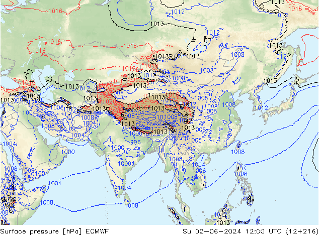 ciśnienie ECMWF nie. 02.06.2024 12 UTC