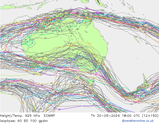 Géop./Temp. 925 hPa ECMWF jeu 30.05.2024 18 UTC