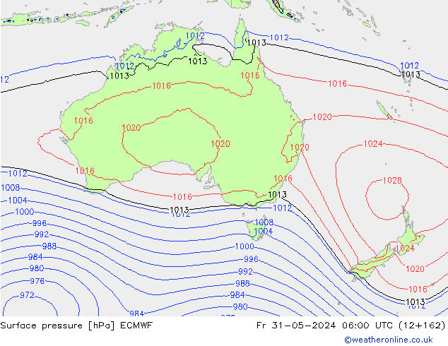 ciśnienie ECMWF pt. 31.05.2024 06 UTC