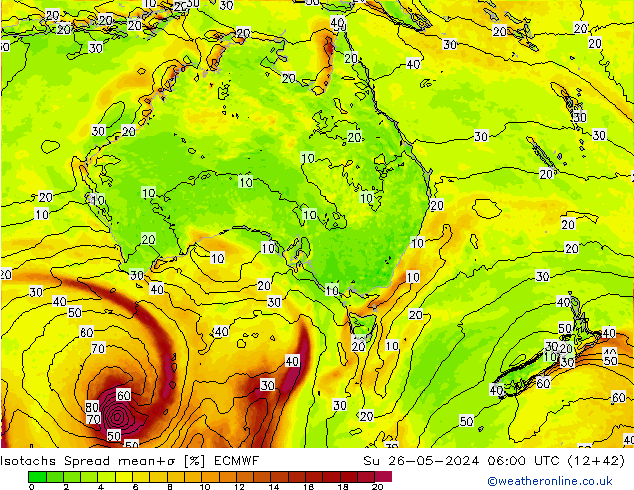 Isotachs Spread ECMWF Su 26.05.2024 06 UTC