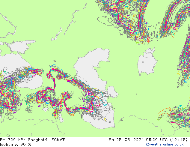 700 hPa Nispi Nem Spaghetti ECMWF Cts 25.05.2024 06 UTC