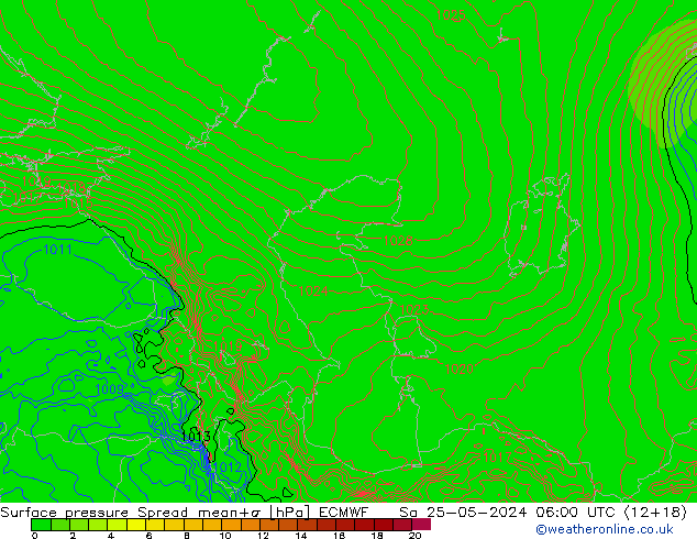 Yer basıncı Spread ECMWF Cts 25.05.2024 06 UTC