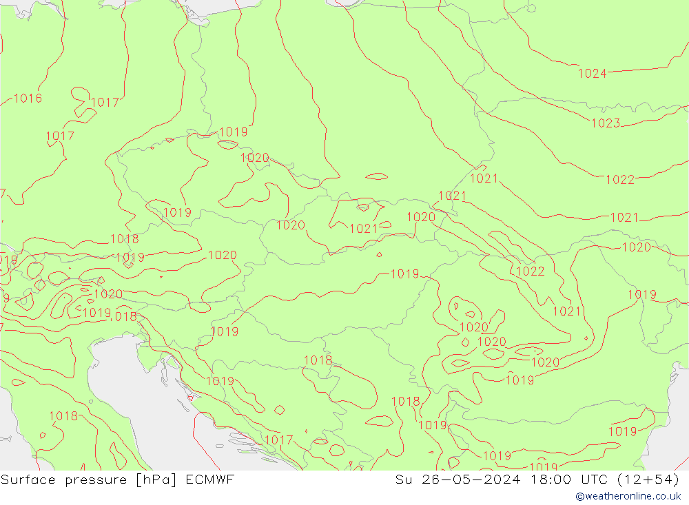 Yer basıncı ECMWF Paz 26.05.2024 18 UTC