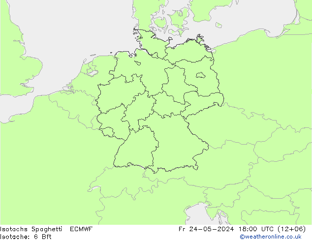 Isotachs Spaghetti ECMWF Fr 24.05.2024 18 UTC