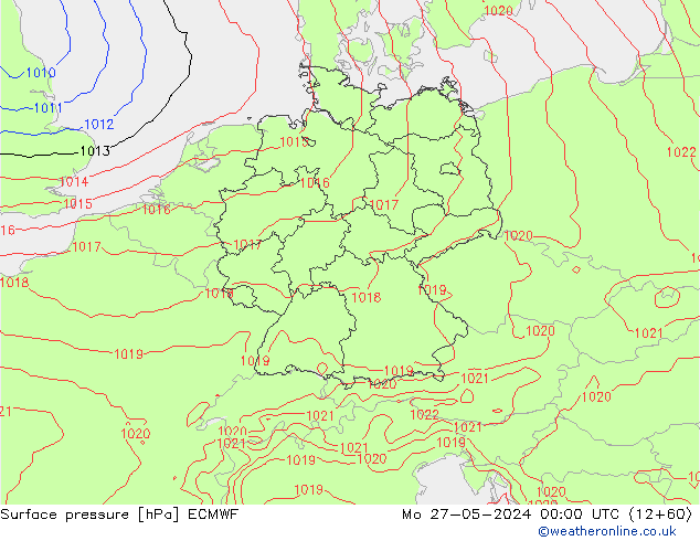 Yer basıncı ECMWF Pzt 27.05.2024 00 UTC