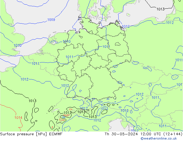 pression de l'air ECMWF jeu 30.05.2024 12 UTC