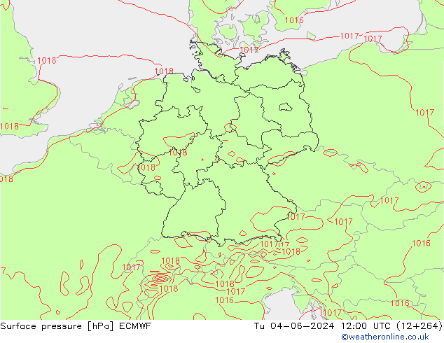 pression de l'air ECMWF mar 04.06.2024 12 UTC