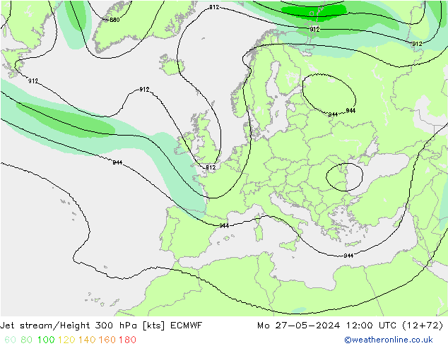 джет ECMWF пн 27.05.2024 12 UTC