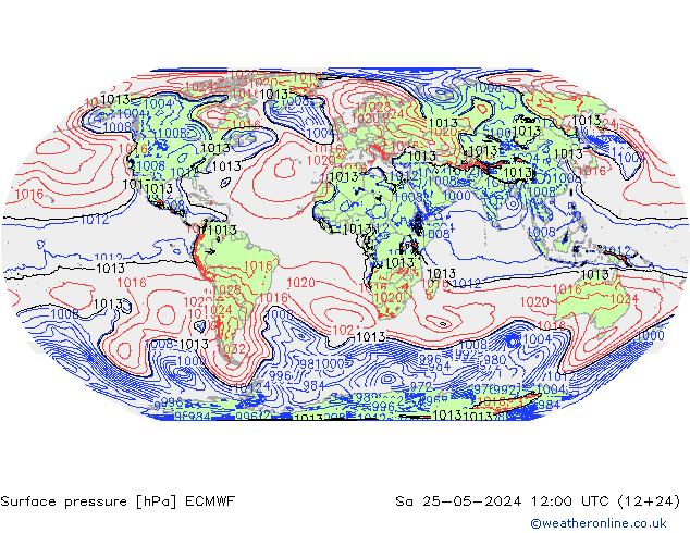 Yer basıncı ECMWF Cts 25.05.2024 12 UTC