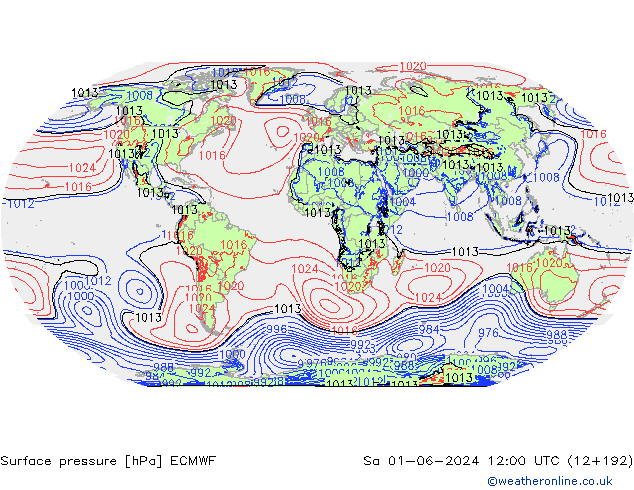 pression de l'air ECMWF sam 01.06.2024 12 UTC