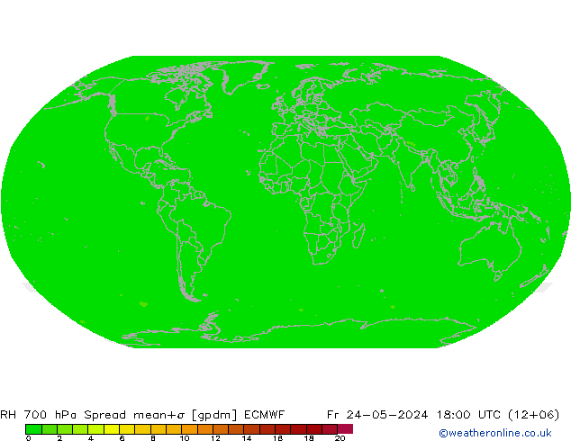 RH 700 hPa Spread ECMWF Fr 24.05.2024 18 UTC