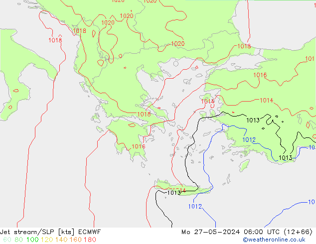 Jet stream ECMWF Seg 27.05.2024 06 UTC