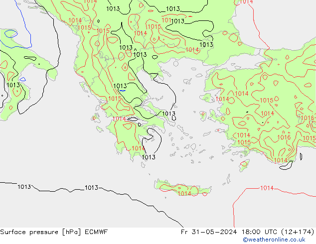 Yer basıncı ECMWF Cu 31.05.2024 18 UTC