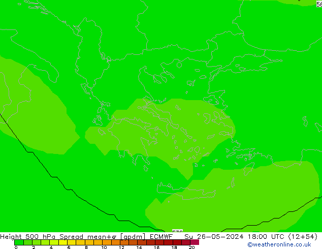 Height 500 hPa Spread ECMWF Su 26.05.2024 18 UTC