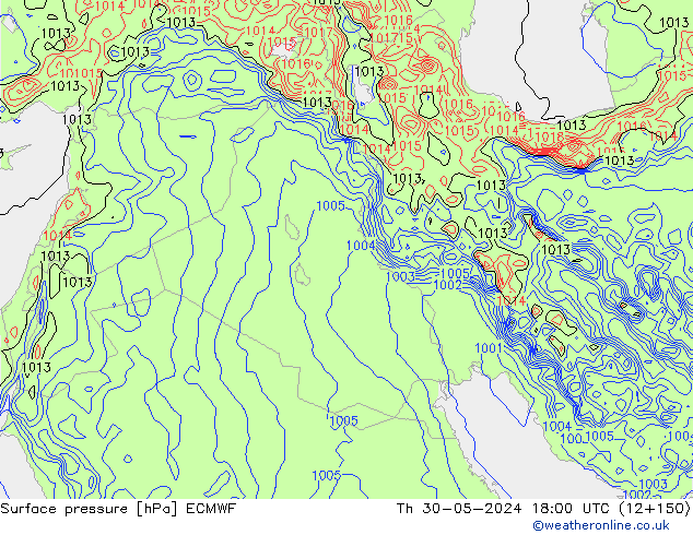 Bodendruck ECMWF Do 30.05.2024 18 UTC