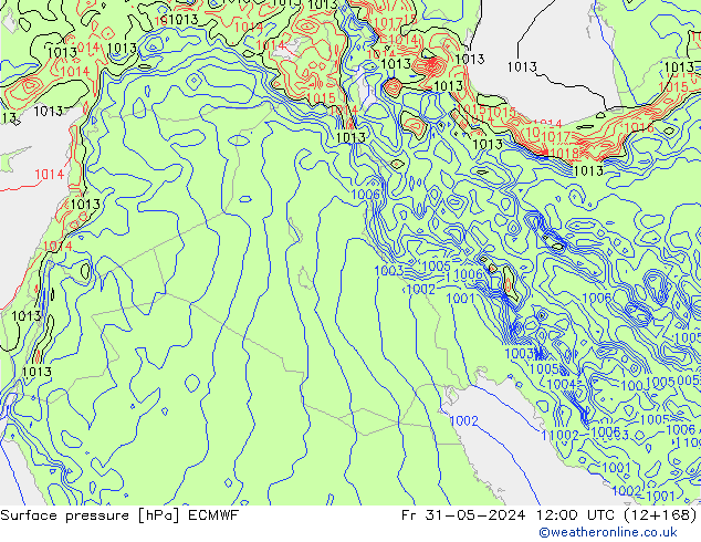 приземное давление ECMWF пт 31.05.2024 12 UTC