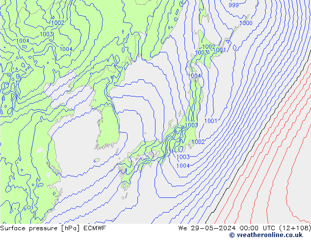 Yer basıncı ECMWF Çar 29.05.2024 00 UTC