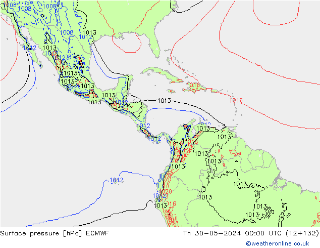 Yer basıncı ECMWF Per 30.05.2024 00 UTC