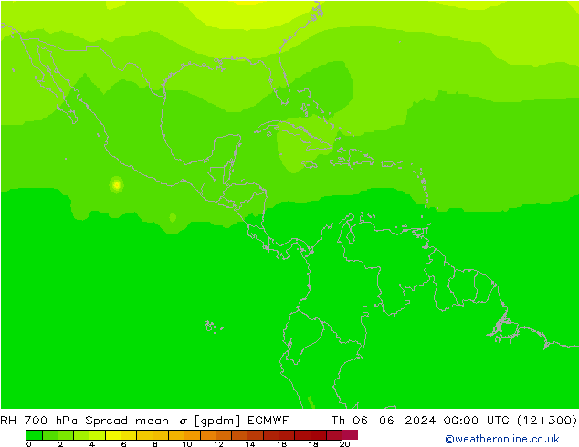 RV 700 hPa Spread ECMWF do 06.06.2024 00 UTC