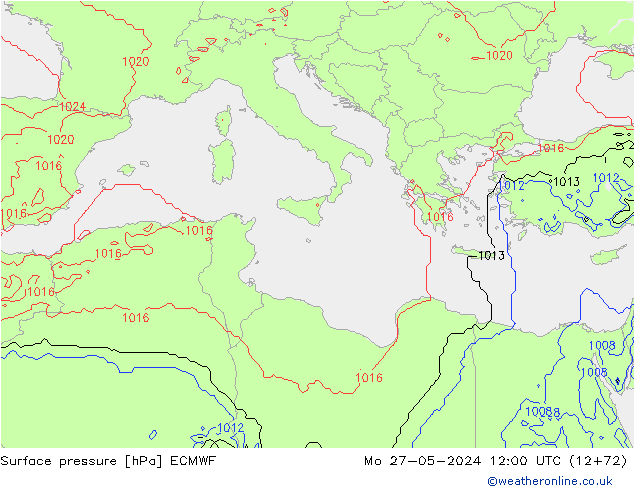 Yer basıncı ECMWF Pzt 27.05.2024 12 UTC