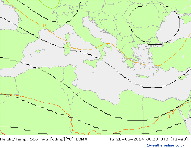 Height/Temp. 500 hPa ECMWF Ter 28.05.2024 06 UTC