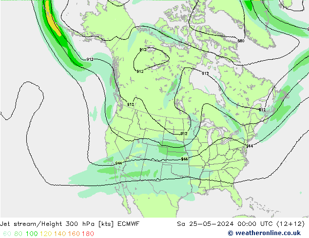 Jet Akımları ECMWF Cts 25.05.2024 00 UTC