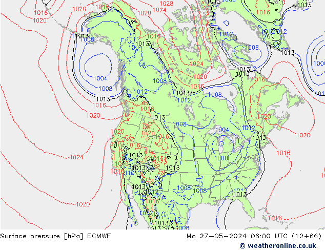 Luchtdruk (Grond) ECMWF ma 27.05.2024 06 UTC