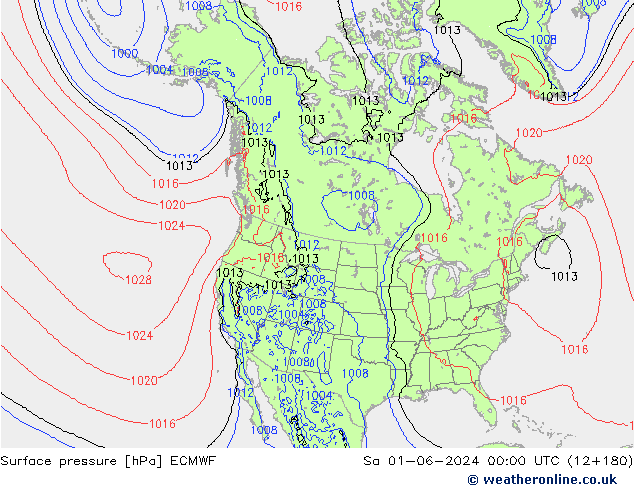 pression de l'air ECMWF sam 01.06.2024 00 UTC