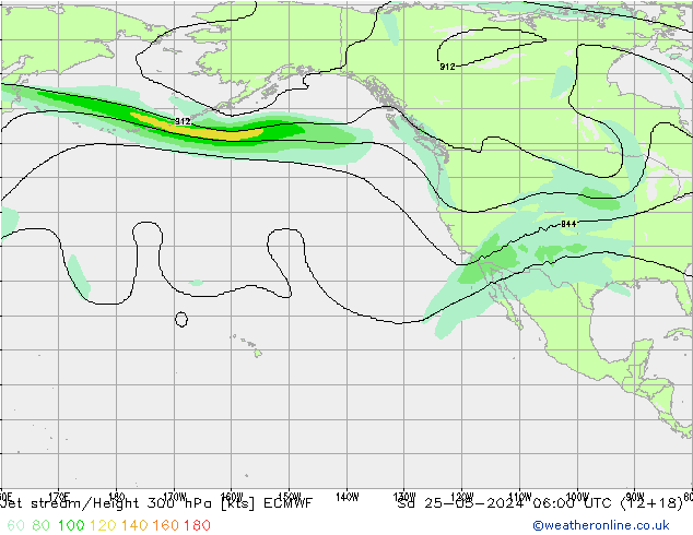 Courant-jet ECMWF sam 25.05.2024 06 UTC