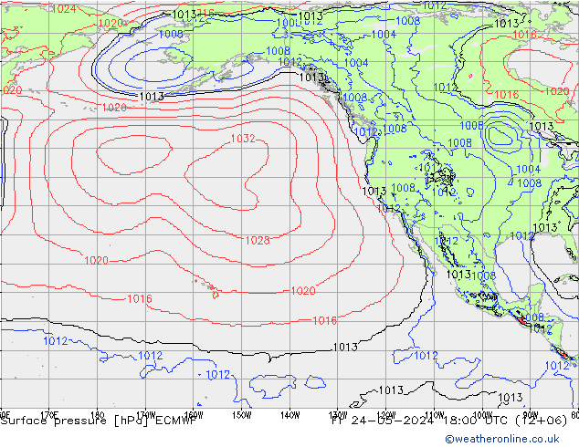 Surface pressure ECMWF Fr 24.05.2024 18 UTC