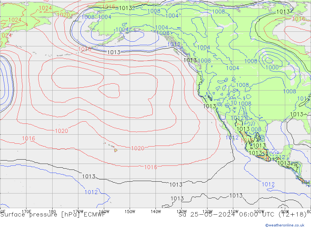 pression de l'air ECMWF sam 25.05.2024 06 UTC