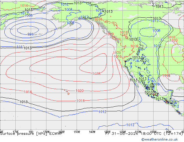 Pressione al suolo ECMWF ven 31.05.2024 18 UTC