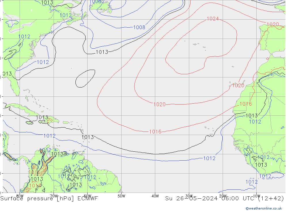 Surface pressure ECMWF Su 26.05.2024 06 UTC