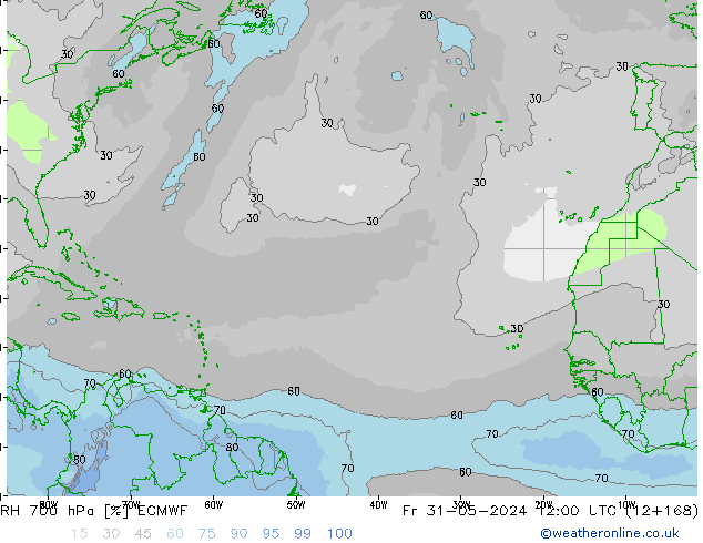 700 hPa Nispi Nem ECMWF Cu 31.05.2024 12 UTC