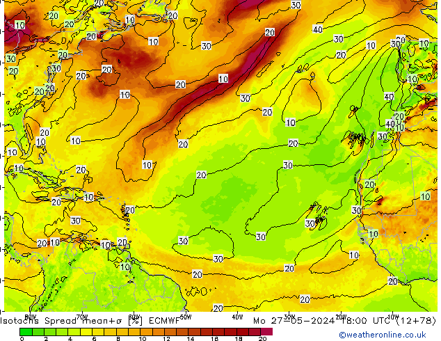 Isotachs Spread ECMWF Seg 27.05.2024 18 UTC