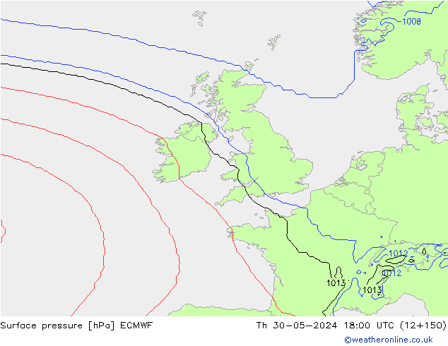 Yer basıncı ECMWF Per 30.05.2024 18 UTC