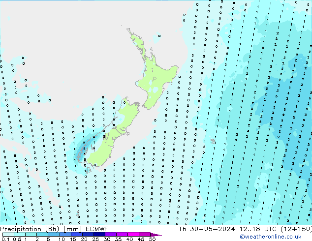 Précipitation (6h) ECMWF jeu 30.05.2024 18 UTC