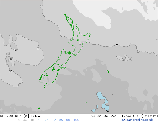 700 hPa Nispi Nem ECMWF Paz 02.06.2024 12 UTC