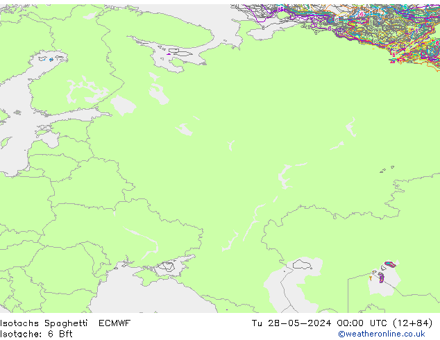 Isotaca Spaghetti ECMWF mar 28.05.2024 00 UTC