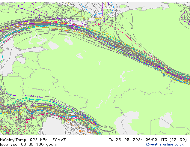 Géop./Temp. 925 hPa ECMWF mar 28.05.2024 06 UTC