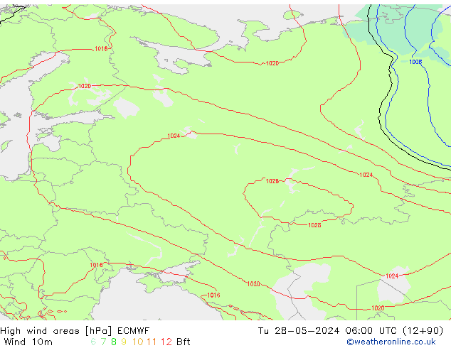 High wind areas ECMWF mar 28.05.2024 06 UTC