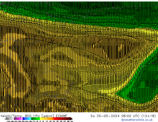 Height/Temp. 850 hPa ECMWF  25.05.2024 06 UTC