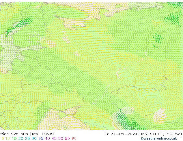 Wind 925 hPa ECMWF Fr 31.05.2024 06 UTC