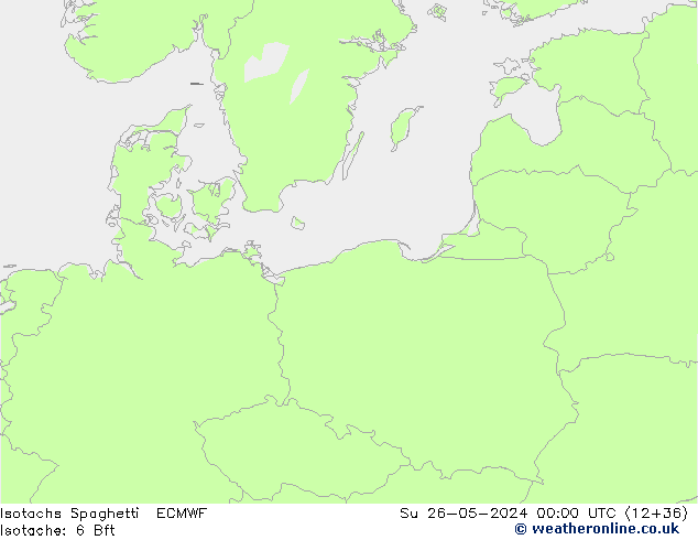 Isotachs Spaghetti ECMWF Dom 26.05.2024 00 UTC