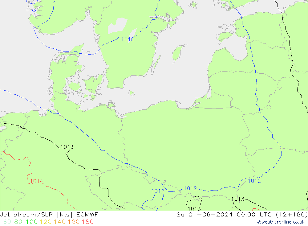 Corrente a getto ECMWF sab 01.06.2024 00 UTC